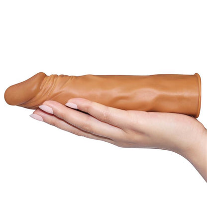 LOVETOY - PENIS SLEEVE ADD 2 PLEASURE X TENDER BROWN