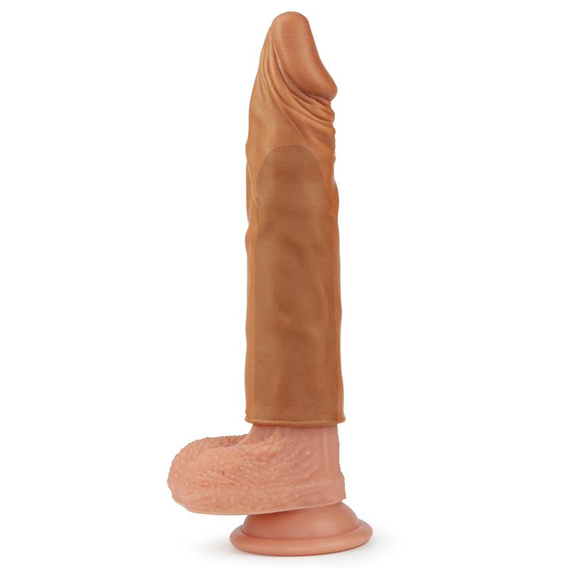 LOVETOY - PENIS SLEEVE ADD 2 PLEASURE X TENDER BROWN