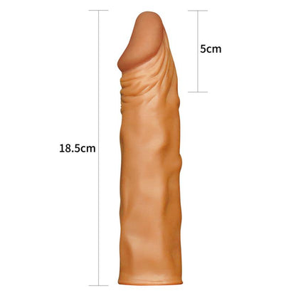 LOVETOY - PENIS SLEEVE ADD 2 PLEASURE X TENDER BROWN