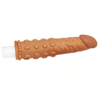 LOVETOY - PENIS SLEEVE ADD 2 PLEASURE X TENDER BROWN