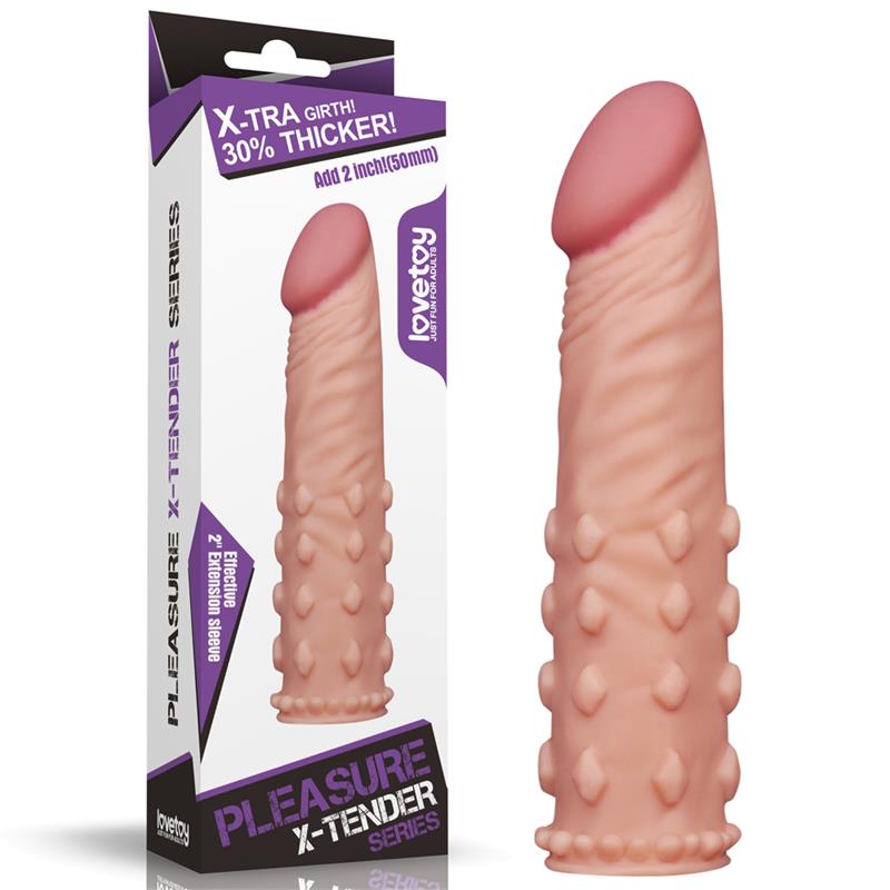 LOVETOY - PENIS SLEEVE ADD 2 PLEASURE X TENDER FLESH
