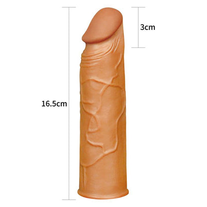 LOVETOY - PENIS SLEEVE PLEASURE X TENDER BROWN