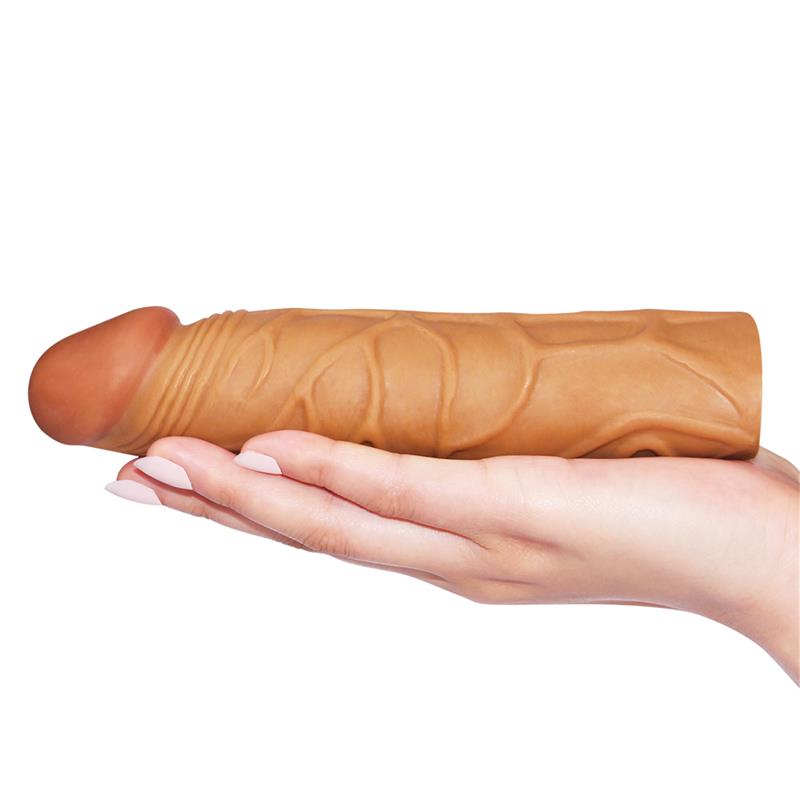 LOVETOY - PENIS SLEEVE PLEASURE X TENDER BROWN