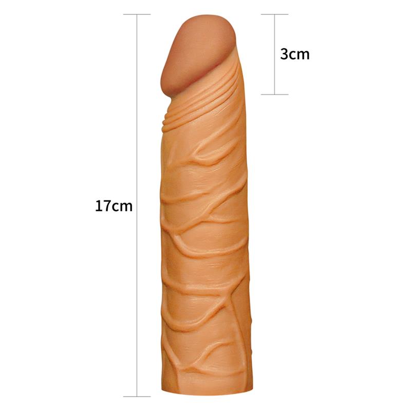 LOVETOY - PENIS SLEEVE PLEASURE X TENDER BROWN