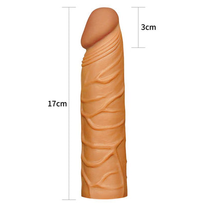 LOVETOY - PENIS SLEEVE PLEASURE X TENDER BROWN