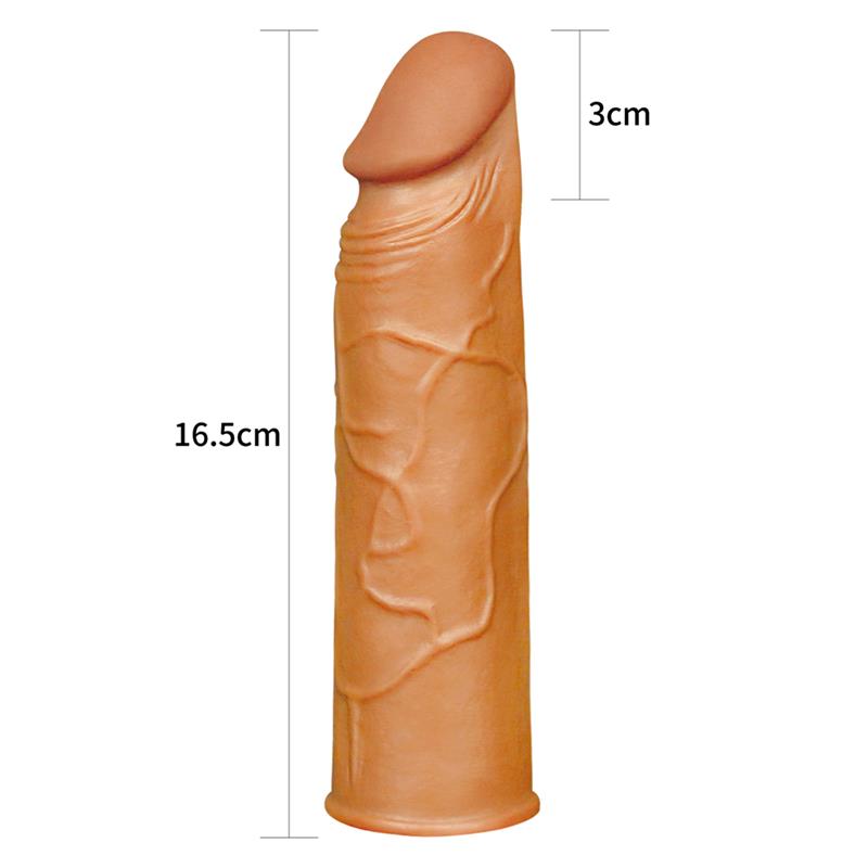 LOVETOY - PENIS SLEEVE PLEASURE X TENDER BROWN