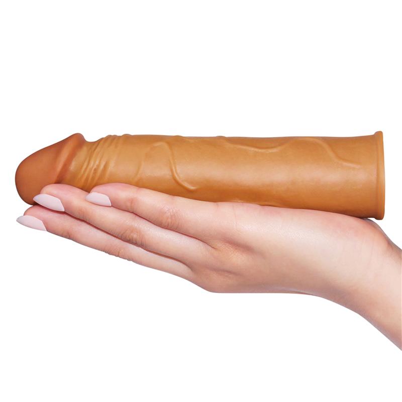 LOVETOY - PENIS SLEEVE PLEASURE X TENDER BROWN
