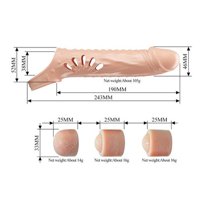 PRETTYLOVE - PENIS SLEEVE WITH EXTENSION