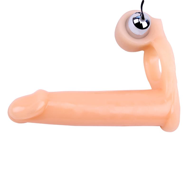 CHISA - PENIS SLEEVE WITH VIBRATION 15.5 CM FLESH