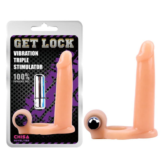 CHISA - PENIS SLEEVE WITH VIBRATION 15.5 CM FLESH