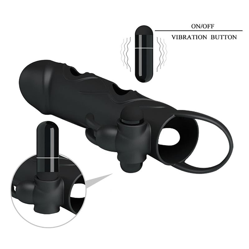PRETTYLOVE - PENIS SLEEVE WITH VIBRATION 5.5