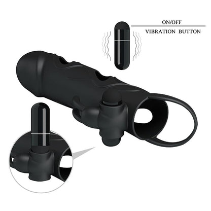 PRETTYLOVE - PENIS SLEEVE WITH VIBRATION 5.5