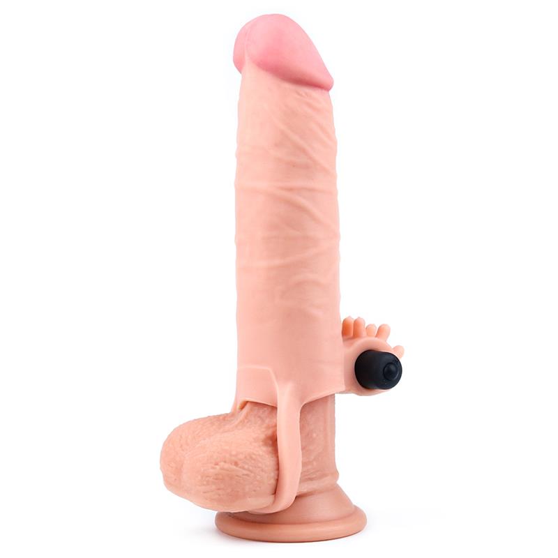 LOVETOY - PENIS SLEEVE WITH VIBRATION ADD 2 PLEASURE X TENDER FLESH