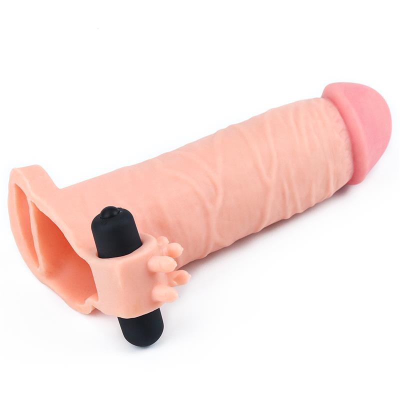 LOVETOY - PENIS SLEEVE WITH VIBRATION ADD 2 PLEASURE X TENDER FLESH