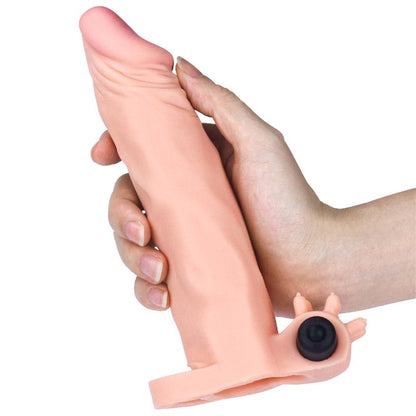 LOVETOY - PENIS SLEEVE WITH VIBRATION ADD 2 PLEASURE X-TENDER FLESH