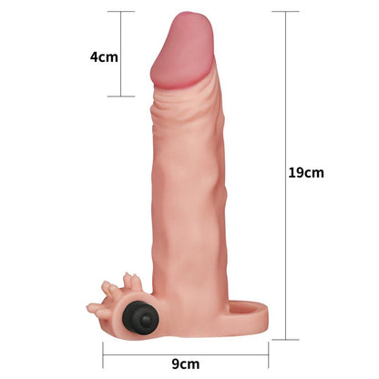 LOVETOY - PENIS SLEEVE WITH VIBRATION ADD 2 PLEASURE X-TENDER FLESH