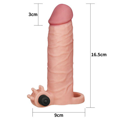 LOVETOY - PENIS SLEEVE WITH VIBRATION ADD 2 PLEASURE X TENDER FLESH