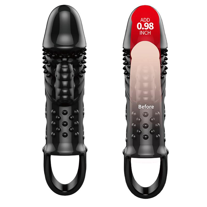 PRETTYLOVE - PENIS SLEEVE WITH VIBRATION BLACK