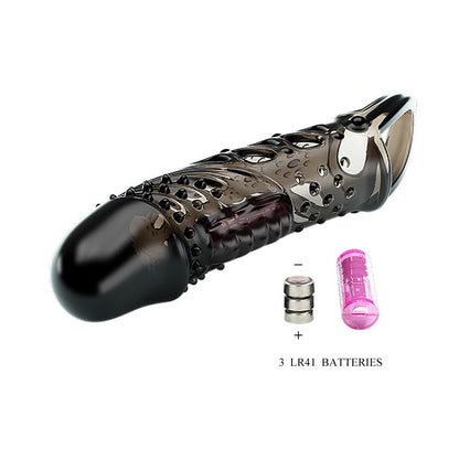 PRETTYLOVE - PENIS SLEEVE WITH VIBRATION BLACK