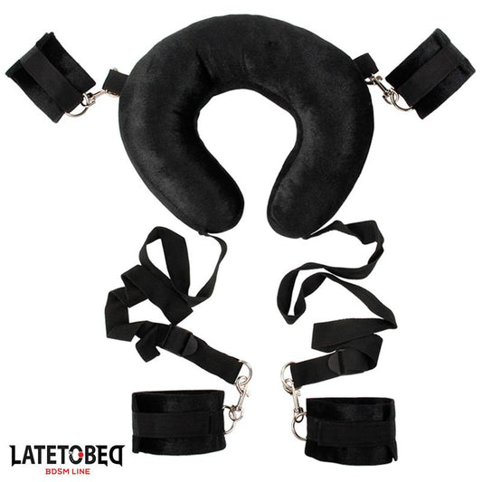 LATETOBED BDSM LINE - PILLOW RESTRAINT SET WITH CUFFS