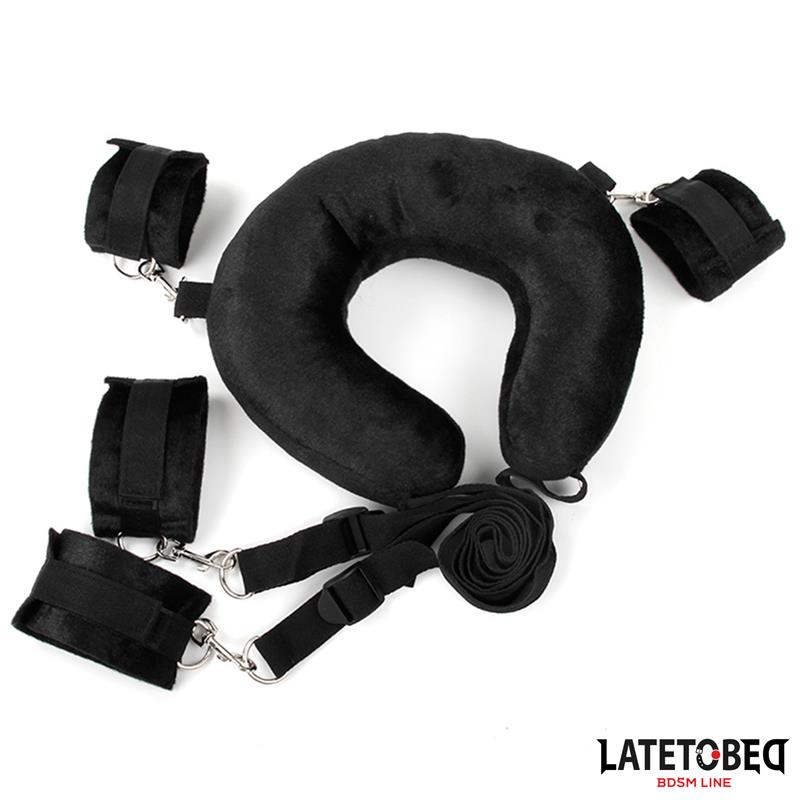 LATETOBED BDSM LINE - PILLOW RESTRAINT SET WITH CUFFS