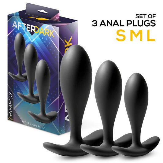 AFTERDARK - PIMPOX SET OF 3 ANAL PLUGS