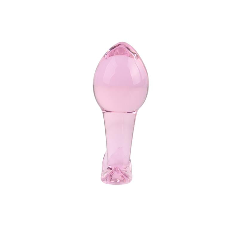CHISA - PINK KINKY GLASS BUTT PLUG SMALL 3.2
