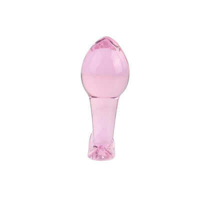 CHISA - PINK KINKY GLASS BUTT PLUG SMALL 3.2