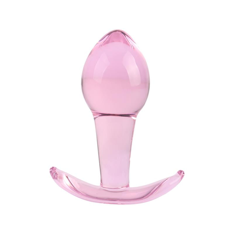 CHISA - PINK KINKY GLASS BUTT PLUG SMALL 3.2