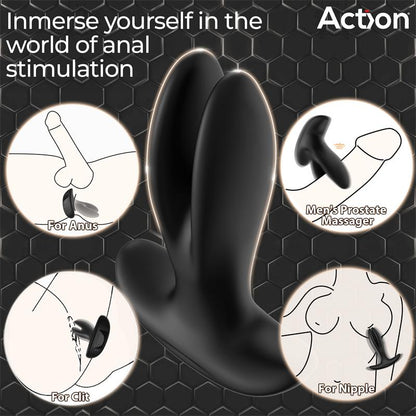 ACTION - PINSY EXPANDABLE BUTT PLUG WITH REMOTE CONTROL