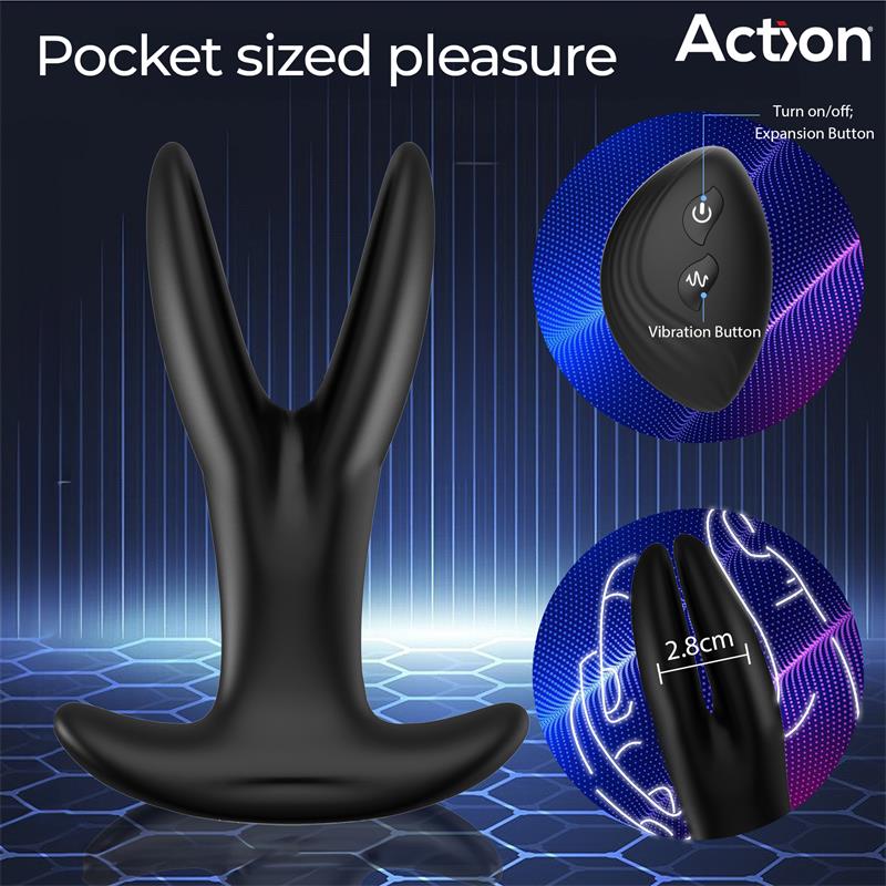 ACTION - PINSY EXPANDABLE BUTT PLUG WITH REMOTE CONTROL