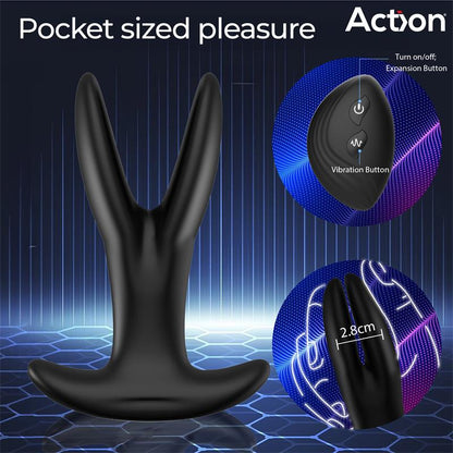 ACTION - PINSY EXPANDABLE BUTT PLUG WITH REMOTE CONTROL