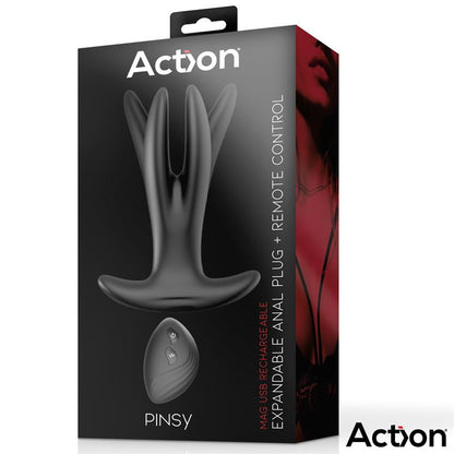 ACTION - PINSY EXPANDABLE BUTT PLUG WITH REMOTE CONTROL