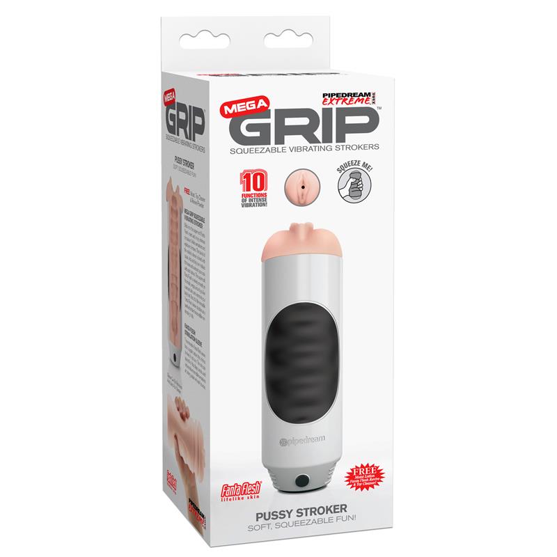 PDX TOYZ - MEGA GRIP VIBRATING STROKE PUSSY