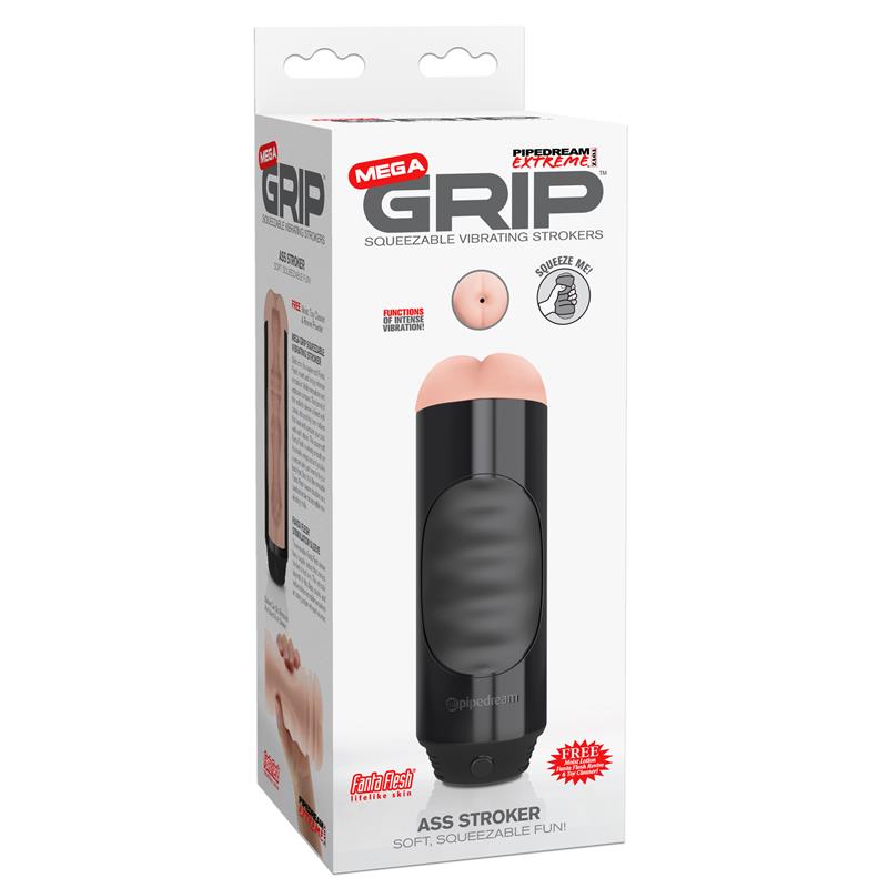 PDX TOYZ - PIPEDREAM EXTREME TOYZ MEGA GRIP VIBRATING STROKER ASS