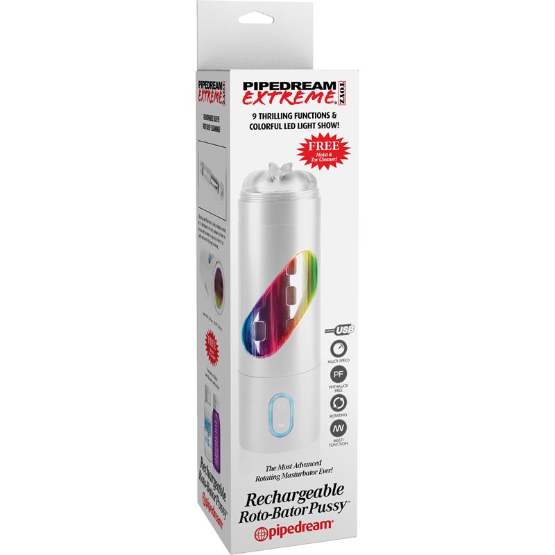 PDX TOYZ - PIPEDREAM EXTREME TOYZ  RECHARGEABLE ROTO-BATOR PUSSY