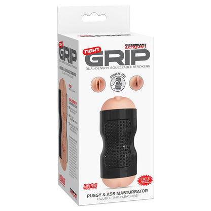 PDX TOYZ - PIPEDREAM EXTREME TOYZ TIGHT GRIP PUSSY & ASS MASTURBATOR BLACK