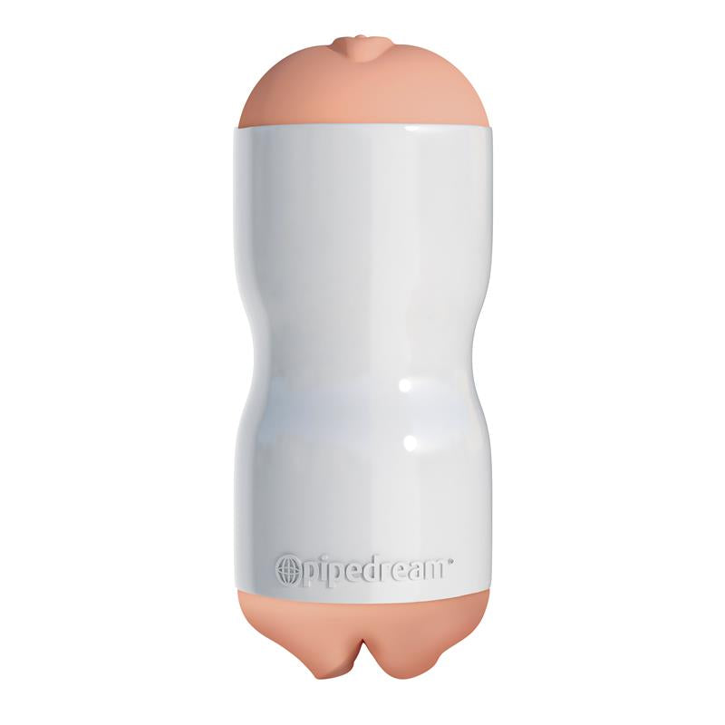 PDX TOYZ - PIPEDREAM EXTREME TOYZ TIGHT GRIP PUSSY & MOUTH MASTURBATOR WHITE