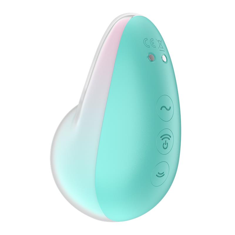 SATISFYER - PIXIE DUST CLITORIS SUCKER WITH VIBRATION MINT/PINK