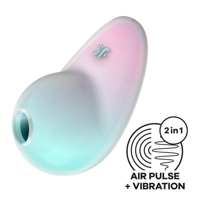 SATISFYER - PIXIE DUST CLITORIS SUCKER WITH VIBRATION MINT/PINK