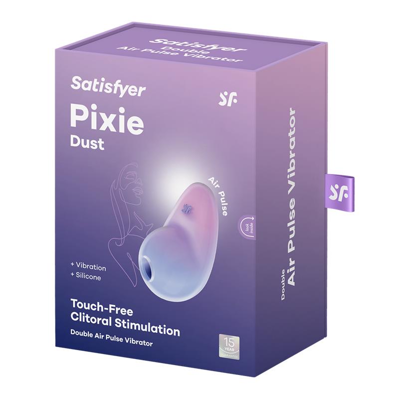 SATISFYER - PIXIE DUST CLITORIS SUCKER WITH VIBRATION VIOLET/PINK