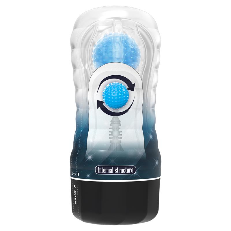 PRETTYLOVE - PLANET BALL-ROLLING MASTURBATOR CUP BLUE