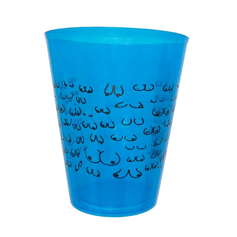 DIVERTY SEX - PLASTIC CUP WITH BREAST BLUE 500 ML
