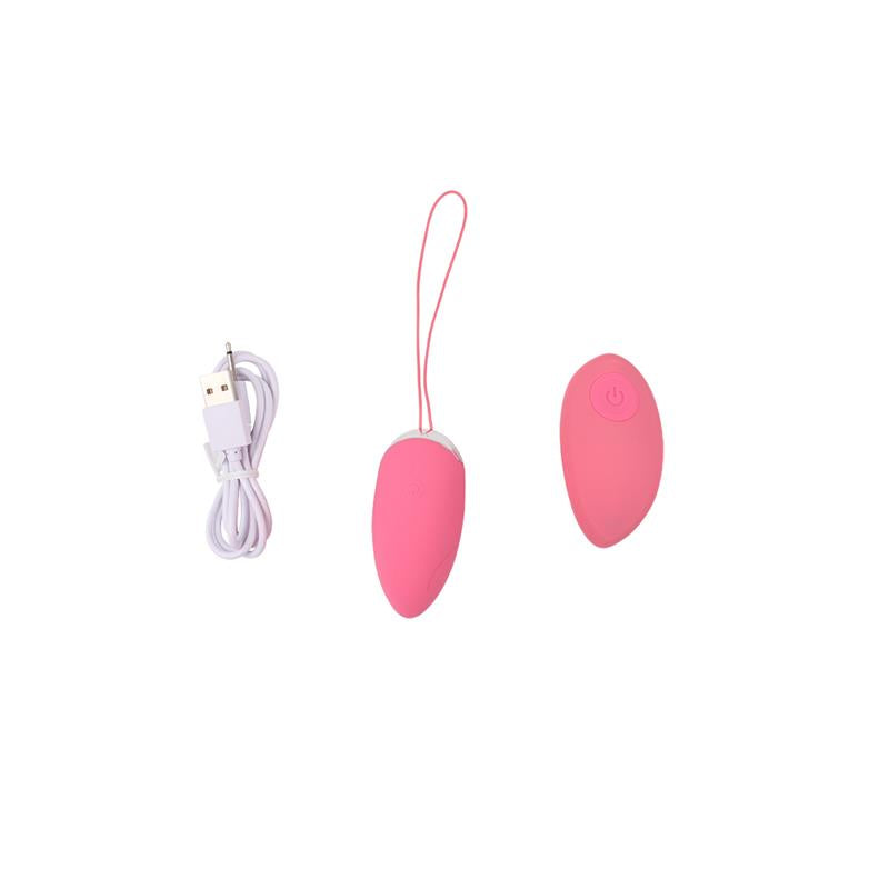 CHISA - HUEVO VIBRADOR CON CONTROL REMOTO PLEASURE KISS ROSA