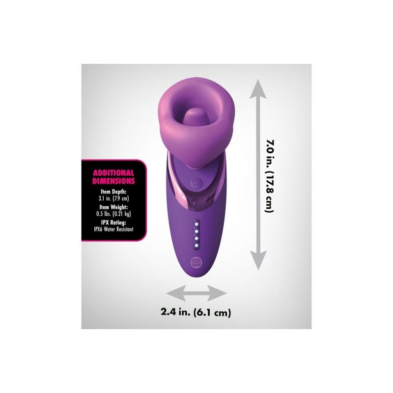 FANTASY FOR HER - PLEASURE SUCKER TONGUE STIMULATOR WITH SUCTION AND VIBRATION
