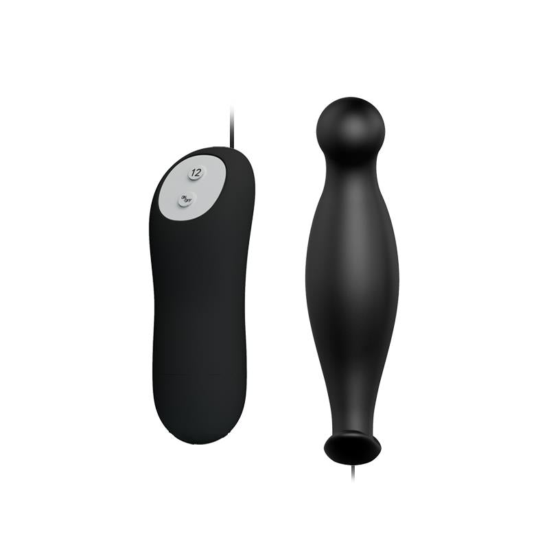 PRETTYLOVE - PLUG ANAL CON 12 PATRONES DE VIBRACIÓN