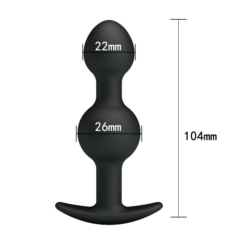 PRETTYLOVE - PLUG BOLAS ANALES SILICONA