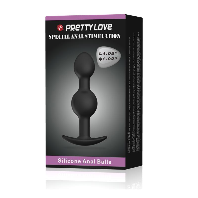 PRETTYLOVE - PLUG BOLAS ANALES SILICONA