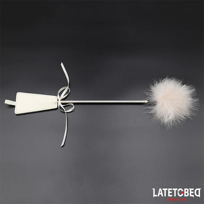 LATETOBED BDSM LINE - BOWKNOT FEATHER TICKLER PADDLE