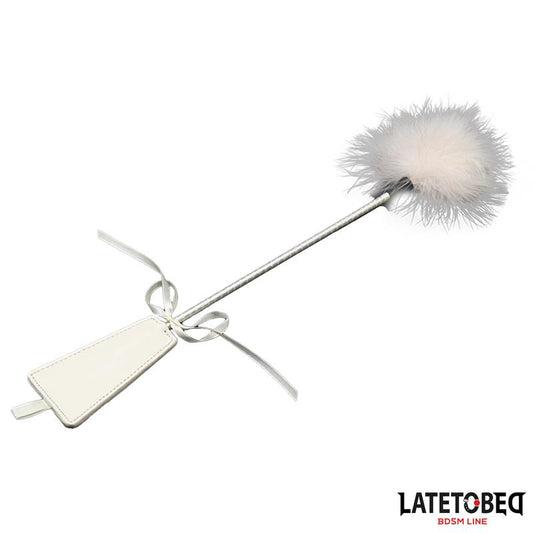 LATETOBED BDSM LINE - BOWKNOT FEATHER TICKLER PADDLE
